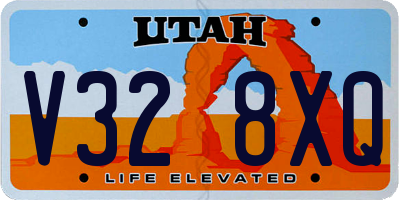 UT license plate V328XQ