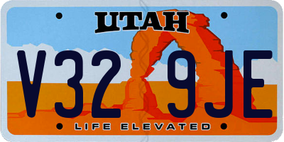 UT license plate V329JE