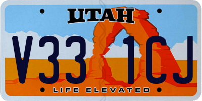 UT license plate V331CJ