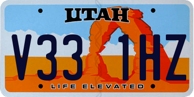 UT license plate V331HZ