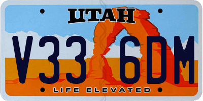 UT license plate V336DM