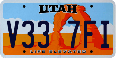UT license plate V337FI