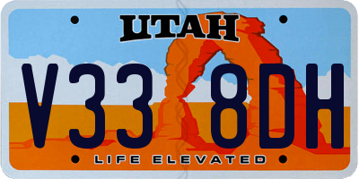 UT license plate V338DH