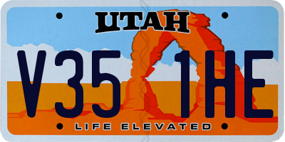 UT license plate V351HE