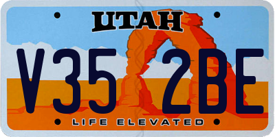UT license plate V352BE