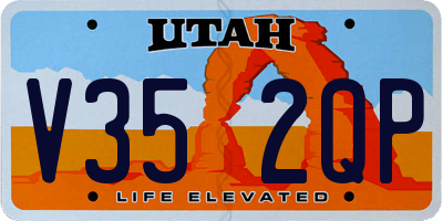 UT license plate V352QP