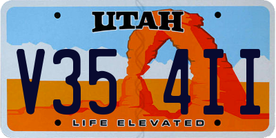 UT license plate V354II