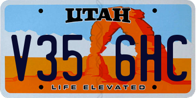 UT license plate V356HC
