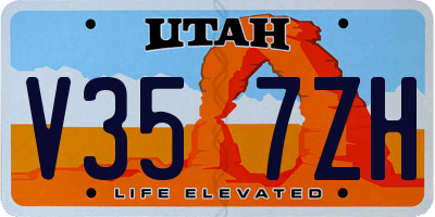 UT license plate V357ZH