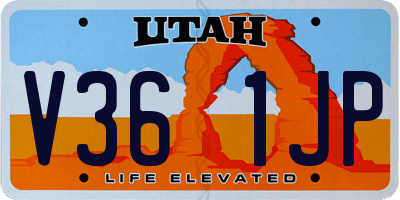 UT license plate V361JP