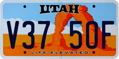 UT license plate V375OF