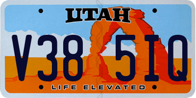 UT license plate V385IQ