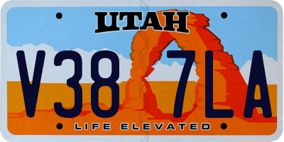 UT license plate V387LA