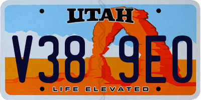 UT license plate V389EO