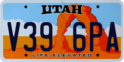 UT license plate V396PA