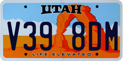 UT license plate V398DM