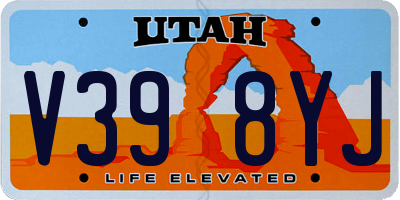 UT license plate V398YJ