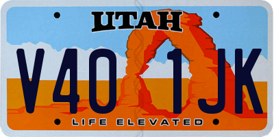 UT license plate V401JK