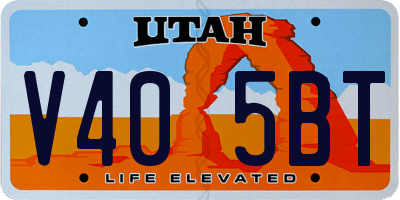 UT license plate V405BT