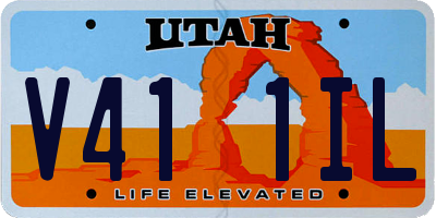 UT license plate V411IL