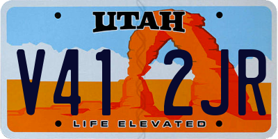 UT license plate V412JR