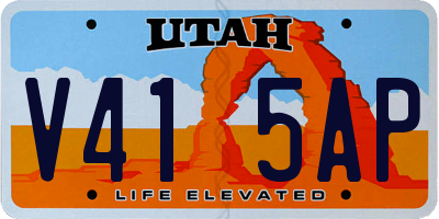 UT license plate V415AP