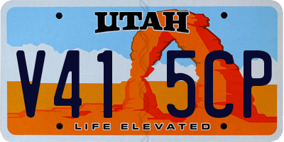 UT license plate V415CP