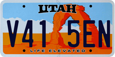 UT license plate V415EN