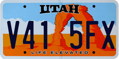 UT license plate V415FX