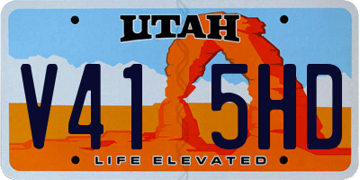 UT license plate V415HD