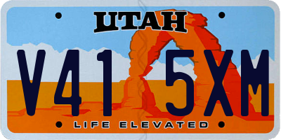UT license plate V415XM