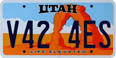 UT license plate V424ES
