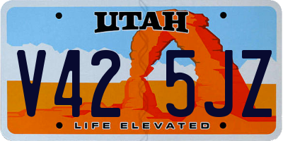 UT license plate V425JZ