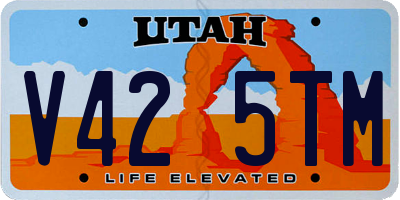 UT license plate V425TM
