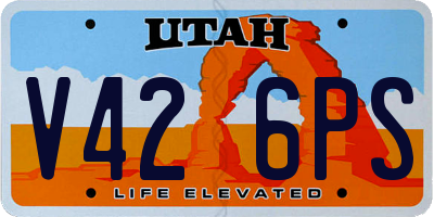 UT license plate V426PS