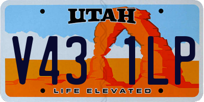UT license plate V431LP