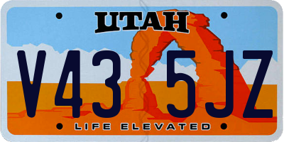 UT license plate V435JZ