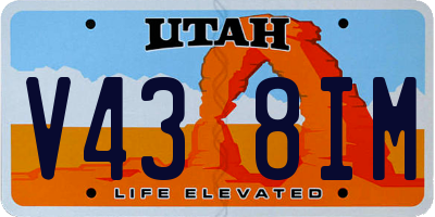 UT license plate V438IM