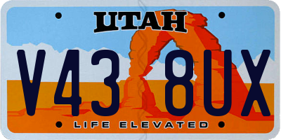UT license plate V438UX
