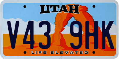 UT license plate V439HK