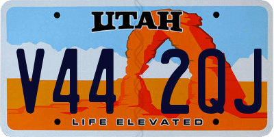 UT license plate V442QJ