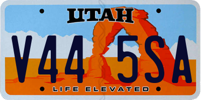 UT license plate V445SA