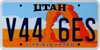 UT license plate V446ES