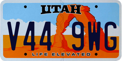 UT license plate V449WG