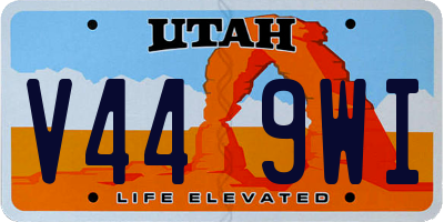UT license plate V449WI