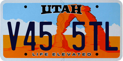 UT license plate V455TL