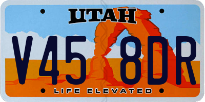 UT license plate V458DR