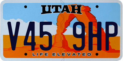 UT license plate V459HP