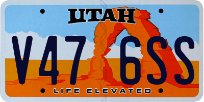 UT license plate V476SS