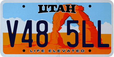 UT license plate V485LL
